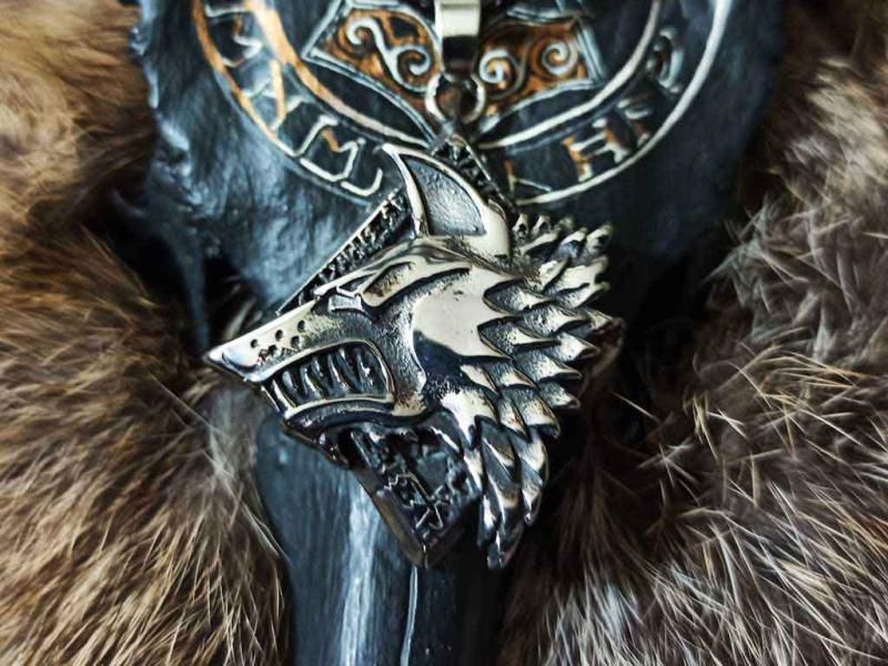 Fenris Wolf Edelstahlanhänger